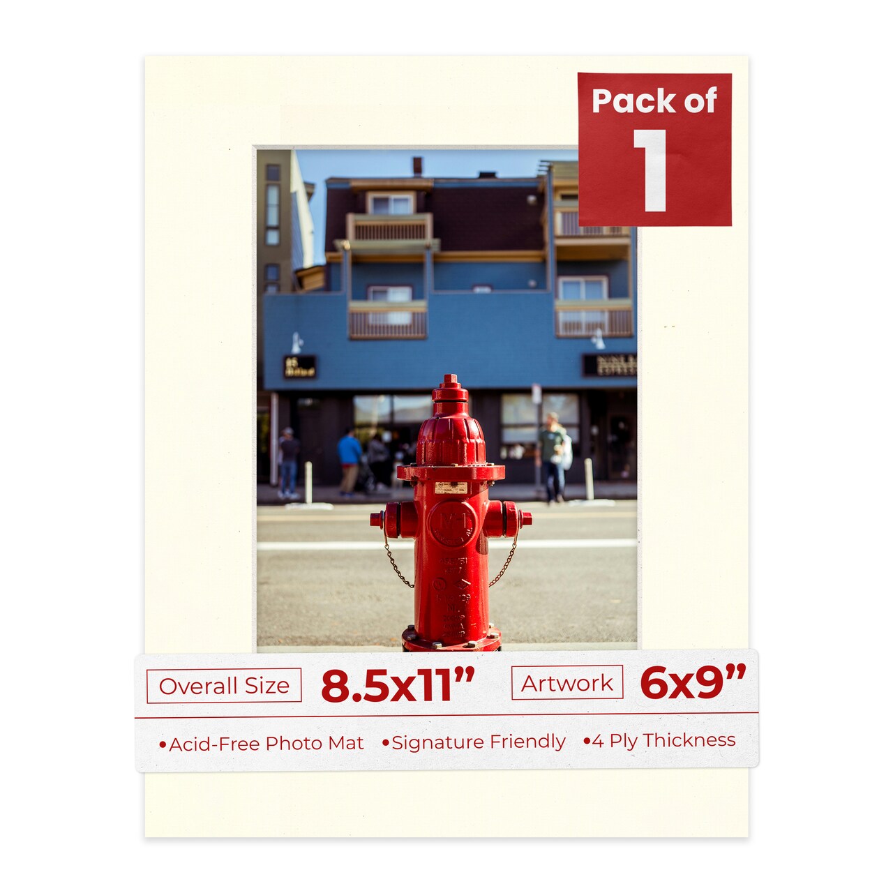 Mojave Sand Beige Mat Board for 8.5x11 Frames - Fits 6x9 Photos